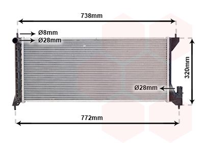 VAN WEZEL Radiaator,mootorijahutus 37002386